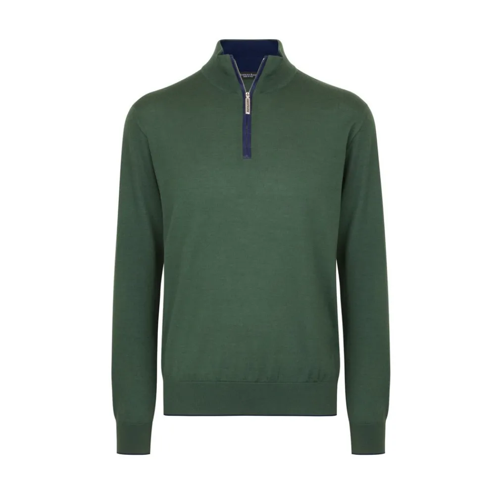 Best Knit Zip Mockneck Sweater Mens Knitwear