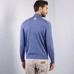 Fashion Knit Zip Mockneck Sweater Mens Knitwear