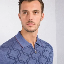 Store Knit Zip Polo Mens Last Sizes