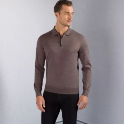 Online Knit Zip Polo Mens Knitwear