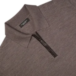 Online Knit Zip Polo Mens Knitwear