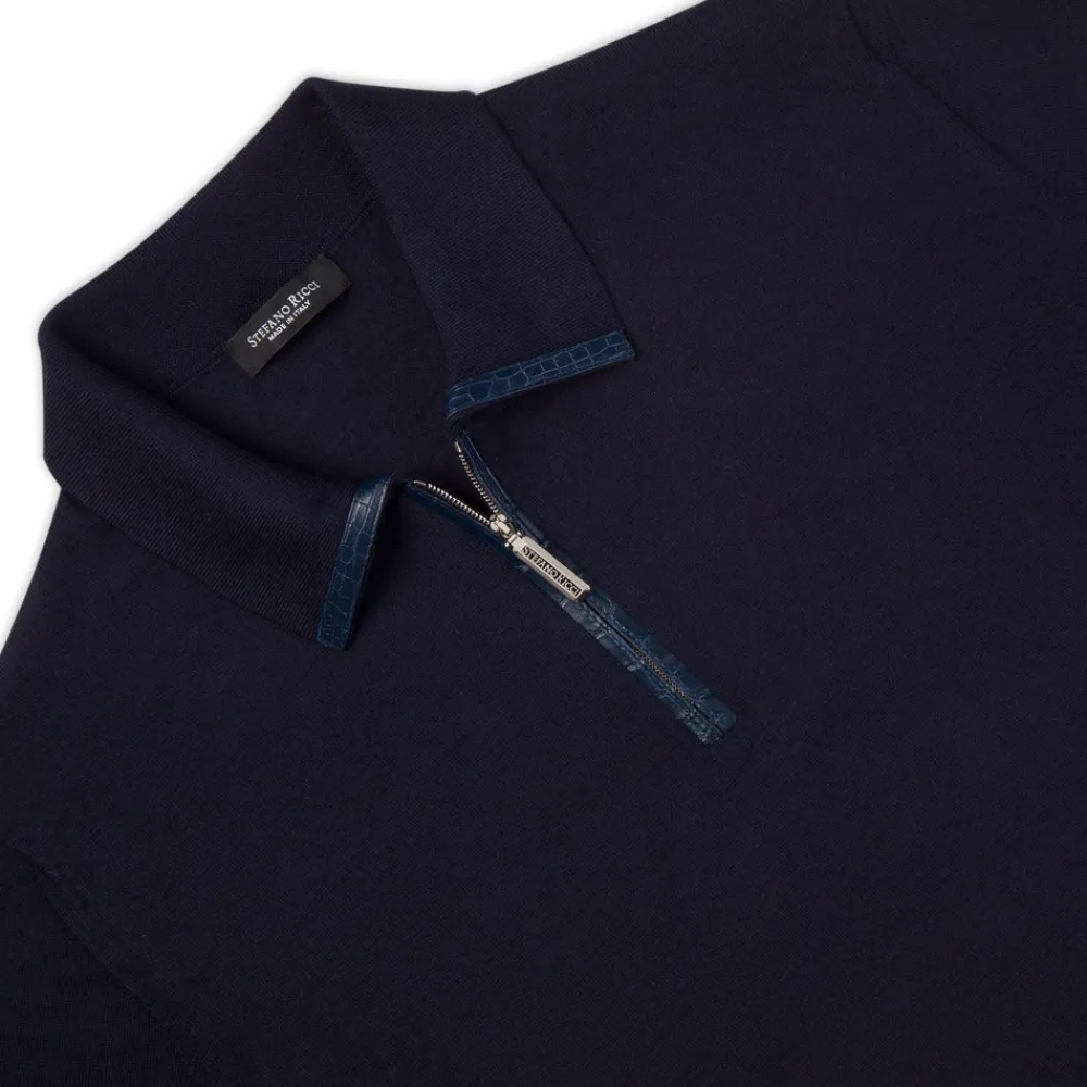 New Knit Zip Polo Mens Knitwear