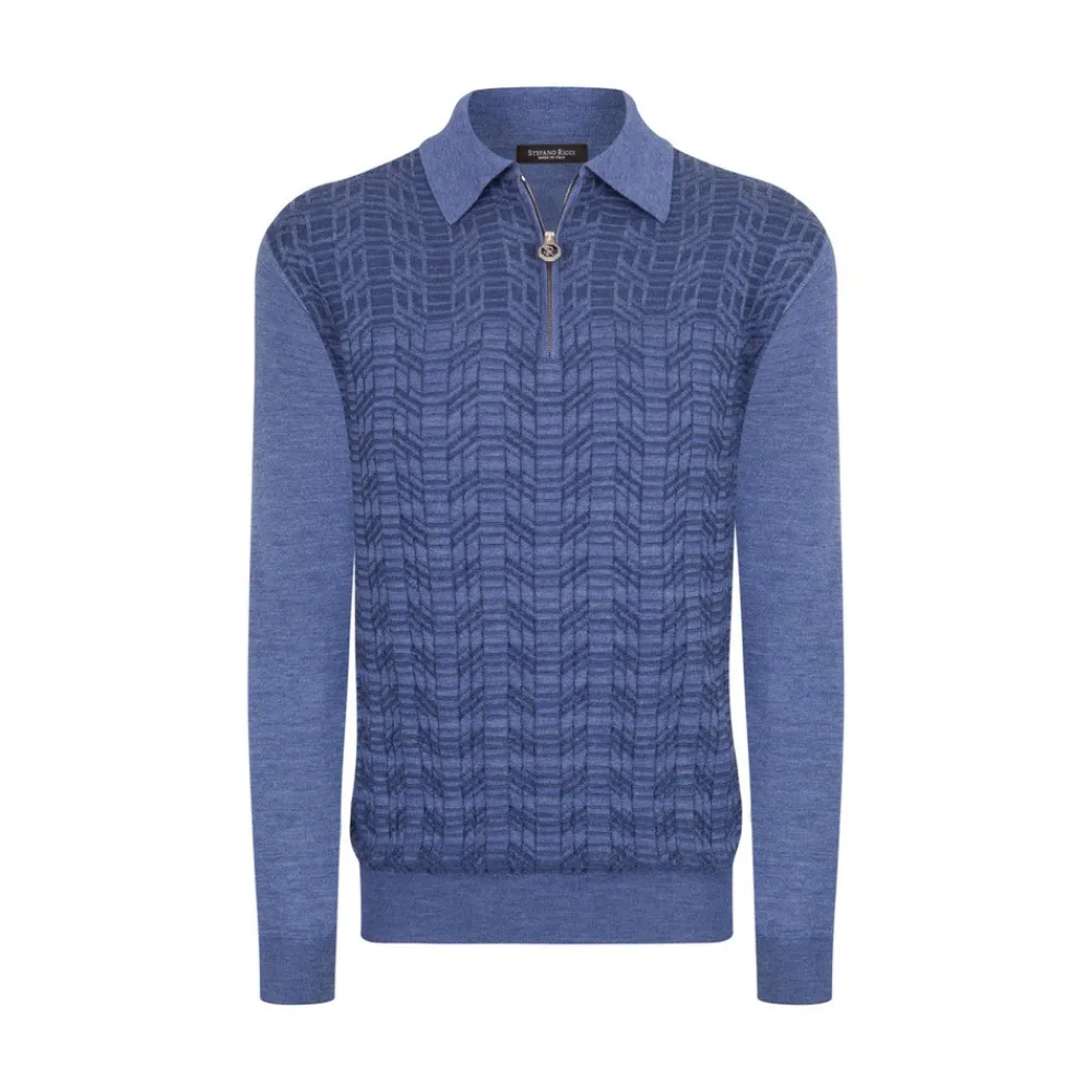 Fashion Knit Zip Polo Mens Last Sizes