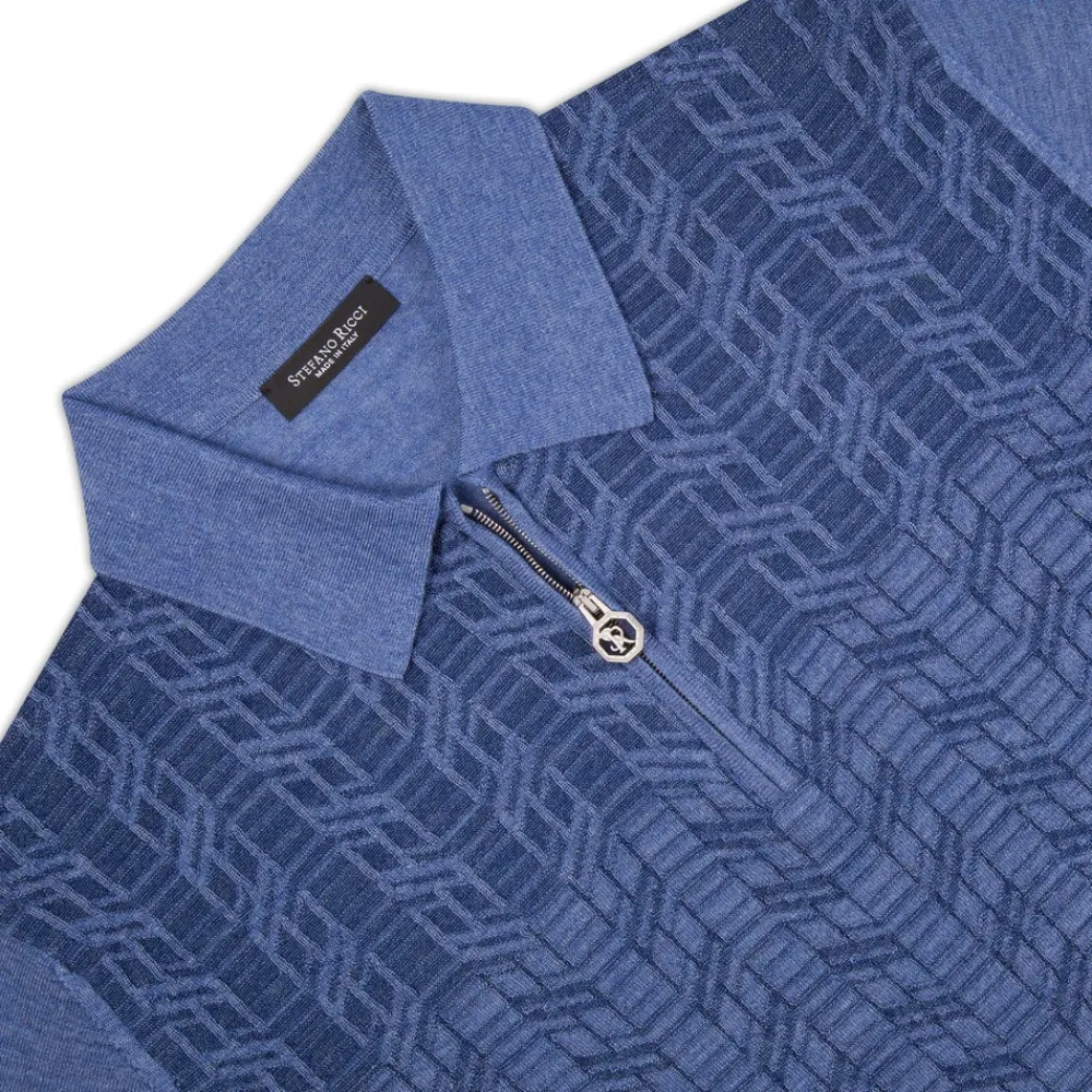 Fashion Knit Zip Polo Mens Last Sizes