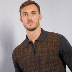 Best Knit Zip Polo Mens Knitwear