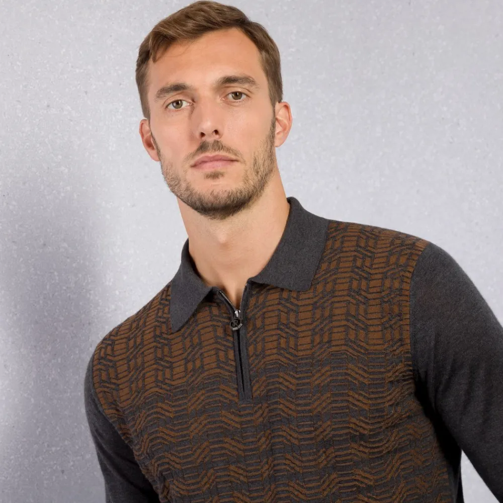 Best Knit Zip Polo Mens Knitwear