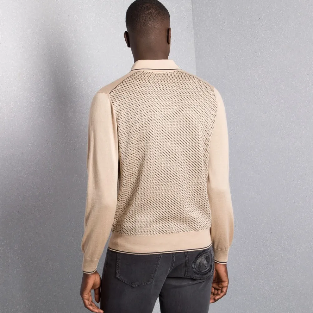 Hot Knit Zip Polo Mens Knitwear
