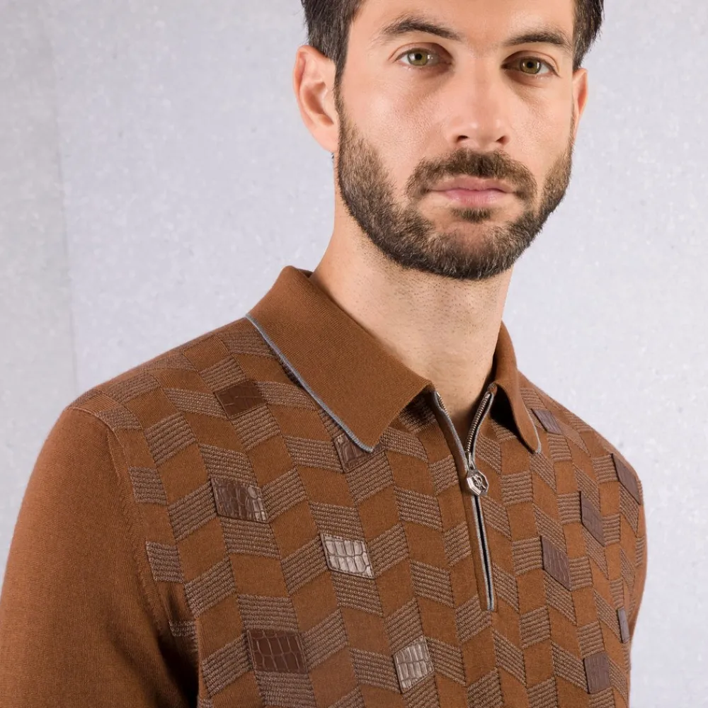 New Knit Zip Polo Mens Last Sizes