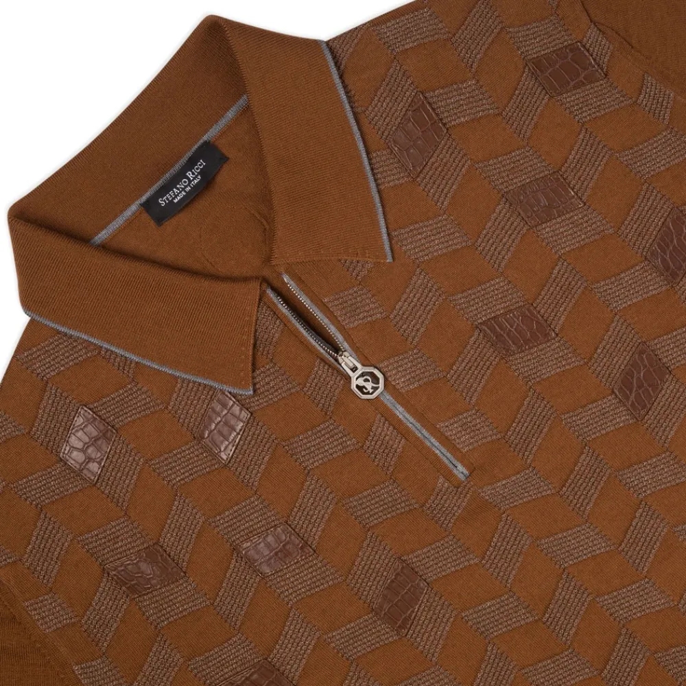 New Knit Zip Polo Mens Last Sizes