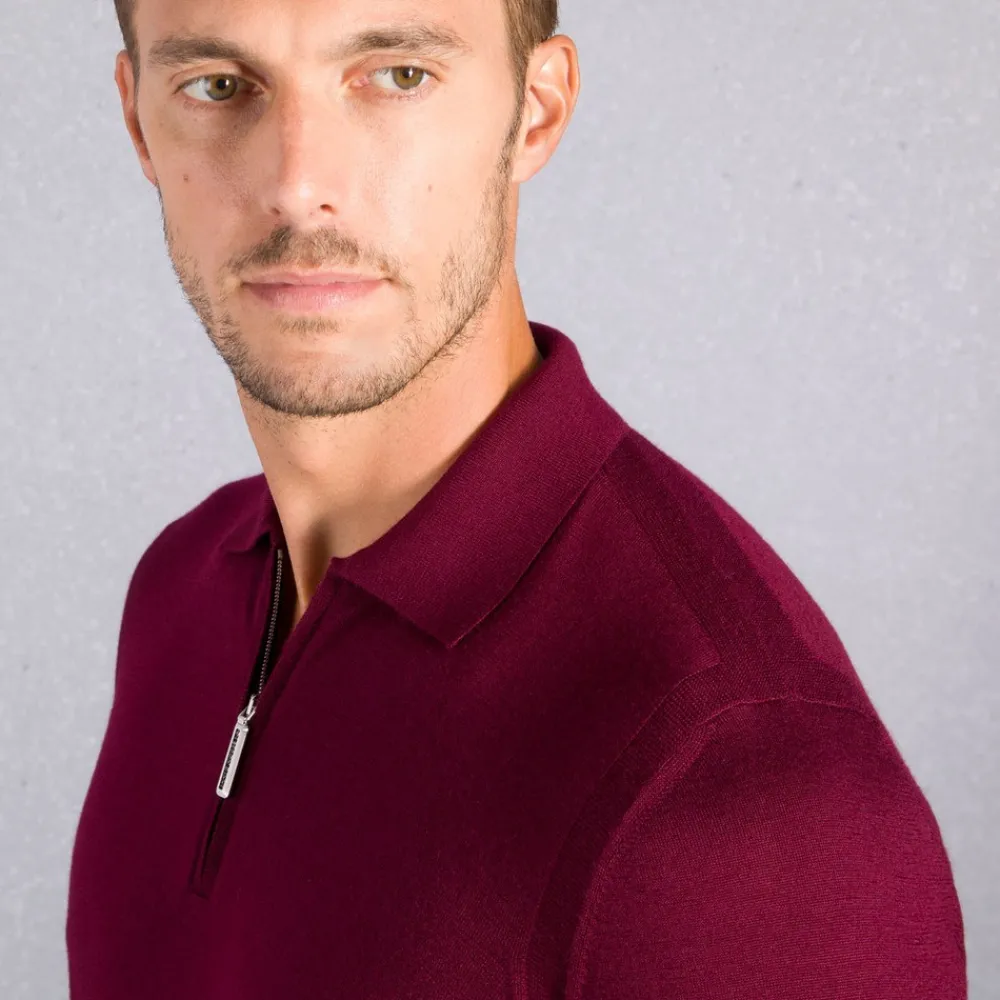 Store Knit Zip Polo Mens Last Sizes
