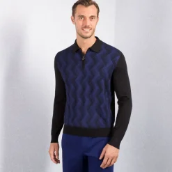 Best Knit Zip Polo Mens Knitwear