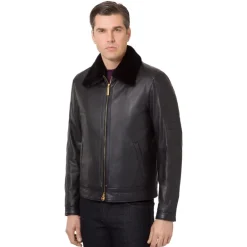 Outlet Lambskin Jacket With Mink Fur Lining Mens Last Sizes