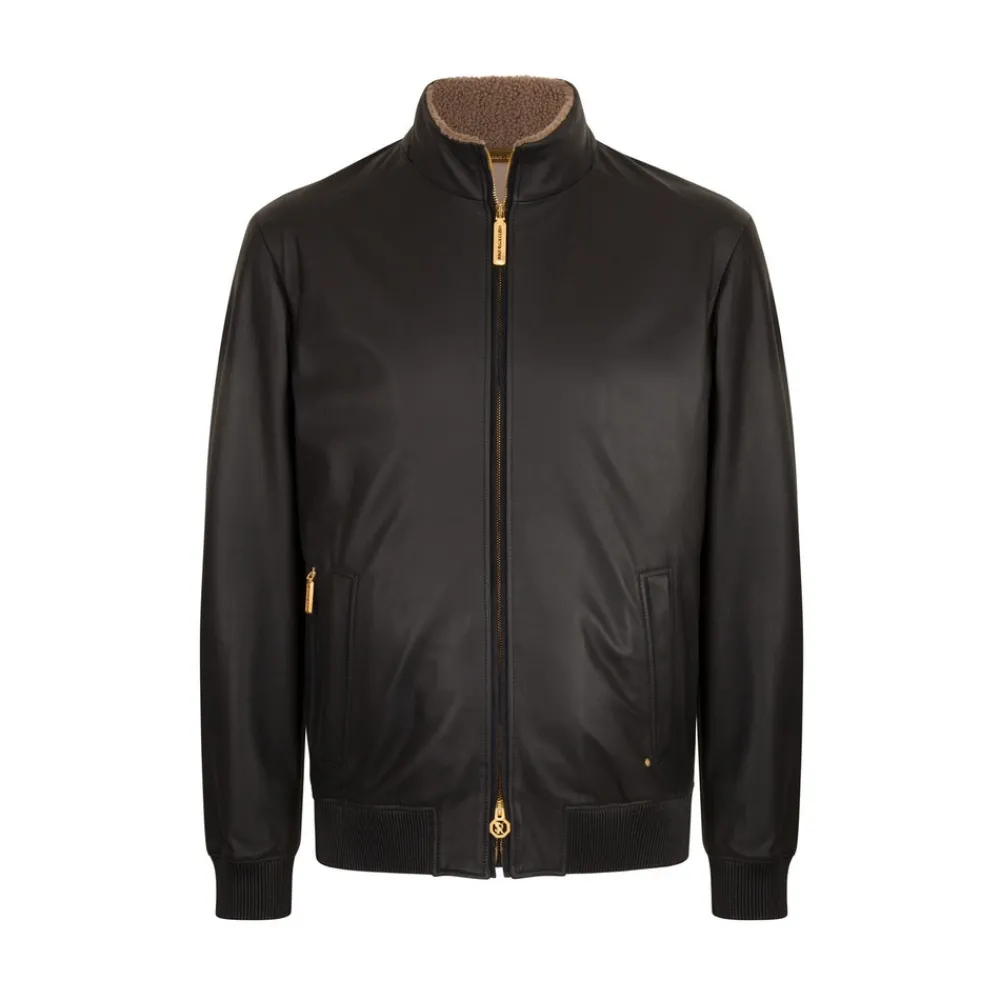 Fashion Lambskin Leather And Shearling Blouson Mens Last Sizes