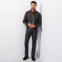 Fashion Lambskin Leather And Shearling Blouson Mens Last Sizes