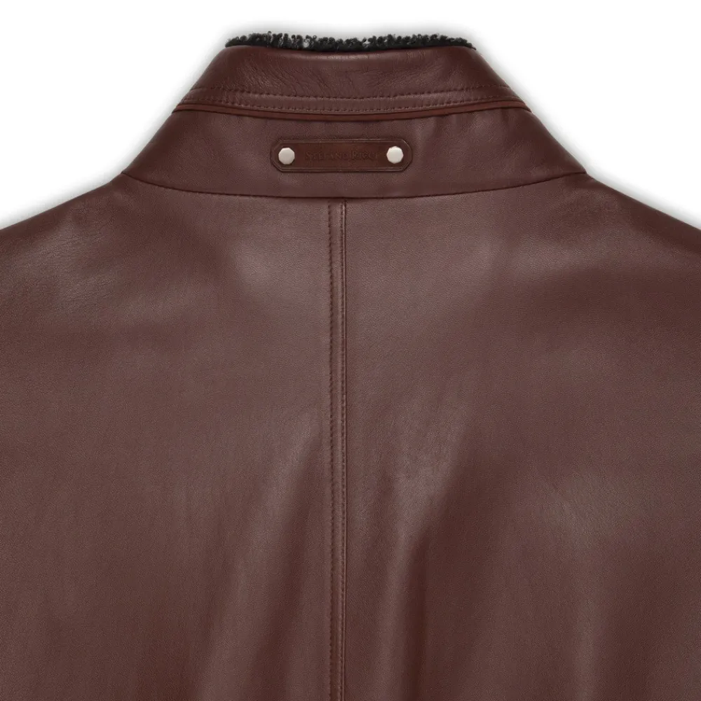 Hot Lambskin Leather And Shearling Blouson Mens Last Sizes