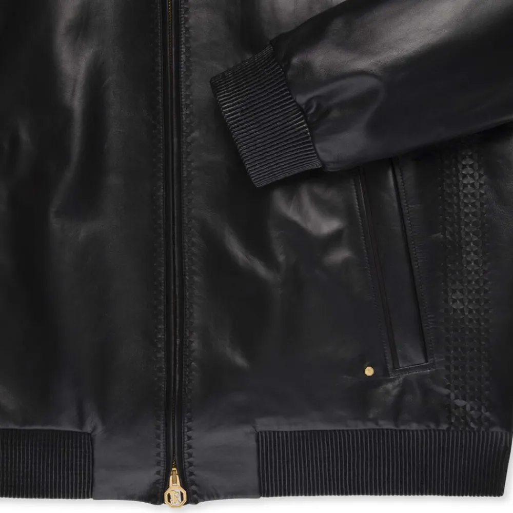 Flash Sale Lambskin Leather Blouson Mens Outerwear