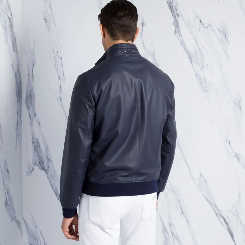 New Lambskin Leather Blouson Mens Outerwear