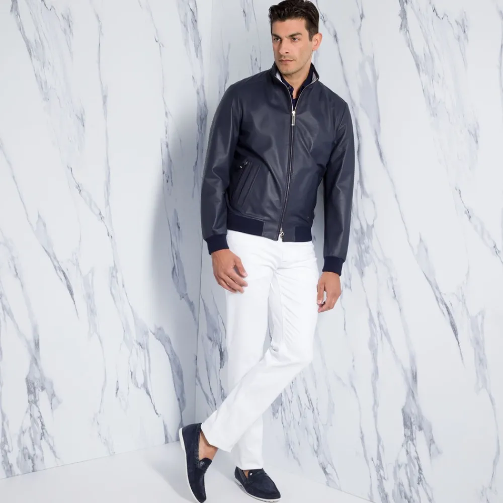 New Lambskin Leather Blouson Mens Outerwear