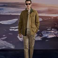 Hot Lambskin Leather Field Jacket Mens Outerwear
