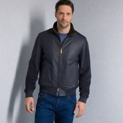 Outlet Lambskin, Shearling And Crocodile Leather Blouson Mens Outerwear