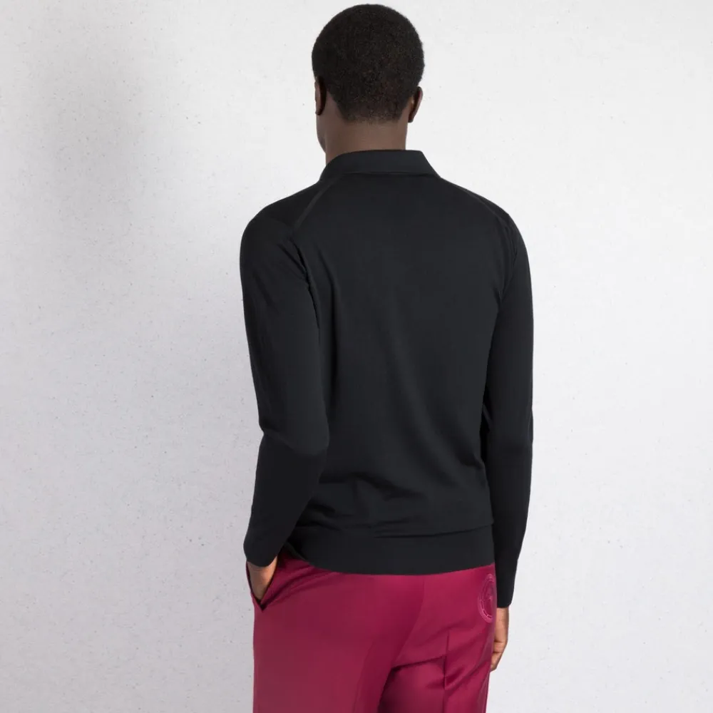 Flash Sale Long Sleeve Zip Polo Mens Knitwear