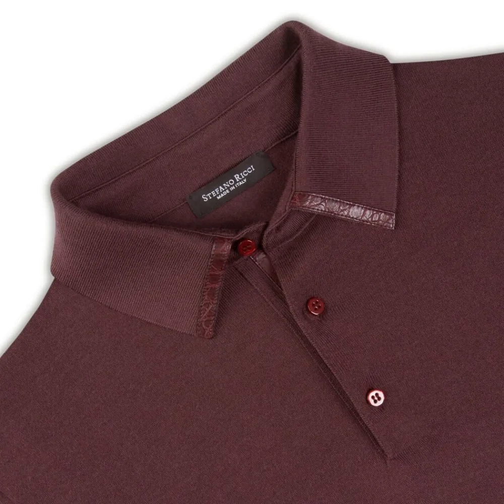 Flash Sale Long Sleeved Three Button Polo Mens Knitwear