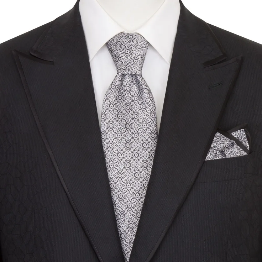 Clearance Luxury Hand Printed Silk Tie Set Ties