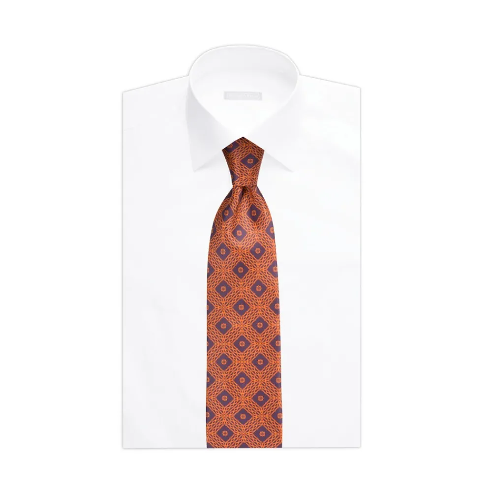Hot Luxury Hand Printed Silk Tie Ties
