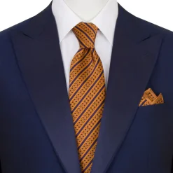 New Luxury Hand Printed Silk Tie Set Ties