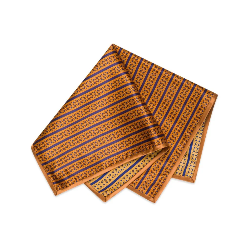 New Luxury Hand Printed Silk Tie Set Ties