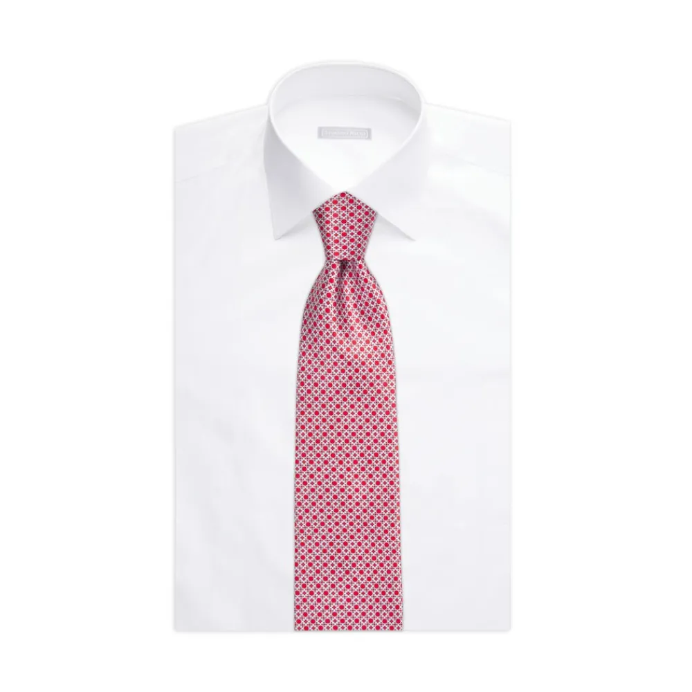 New Luxury Hand Printed Silk Tie Ties