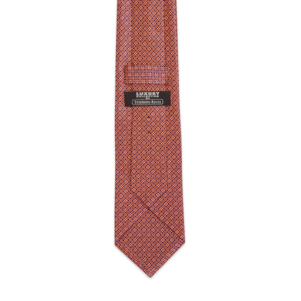 Online Luxury Long Hand Printed Silk Tie Ties