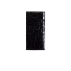 Best Matted Crocodile And Calfskin Leather Bifold Wallet Small Leather Goods