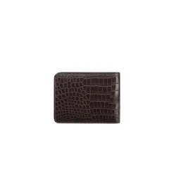 Store Matted Crocodile And Calfskin Bifold Wallet Small Leather Goods