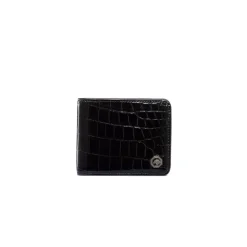 Fashion Matted Crocodile Bifold Wallet Small Leather Goods