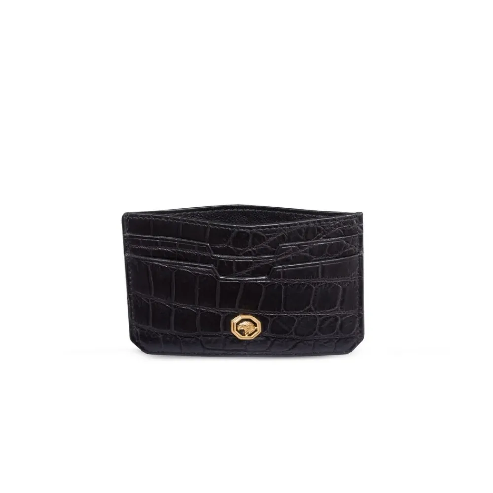 Online Matted Crocodile Card Holder Small Leather Goods