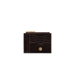 Outlet Matted Crocodile Card Holder Small Leather Goods