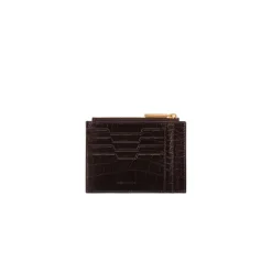 Outlet Matted Crocodile Card Holder Small Leather Goods