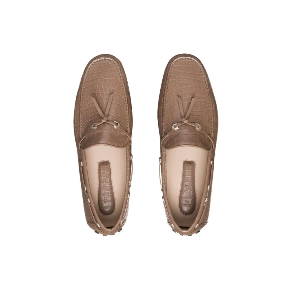 New Matted Crocodile Driving Shoes Loafers