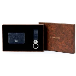 Store Matted Crocodile Keyring And Card Holder Gift Set Small Leather Goods