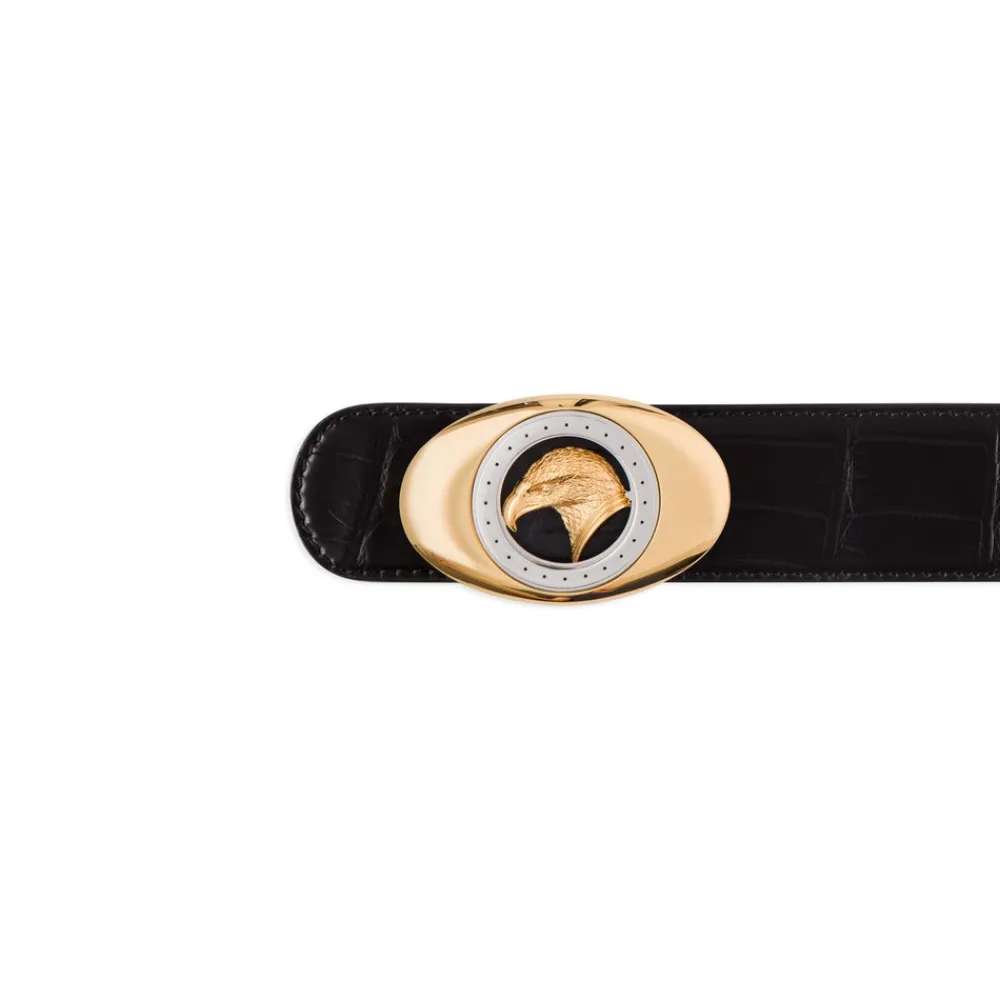 Cheap Matted Crocodile Leather Belt Belts