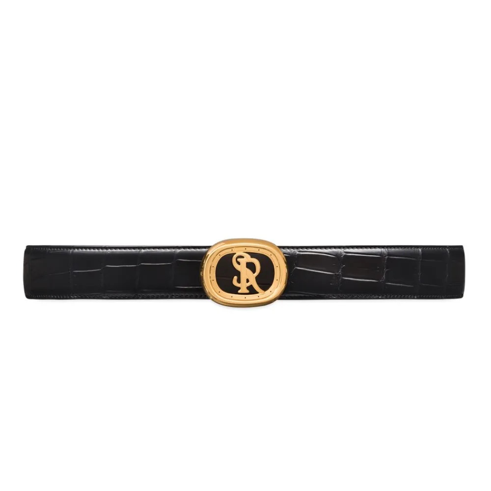 Fashion Matted Crocodile Leather Belt Belts