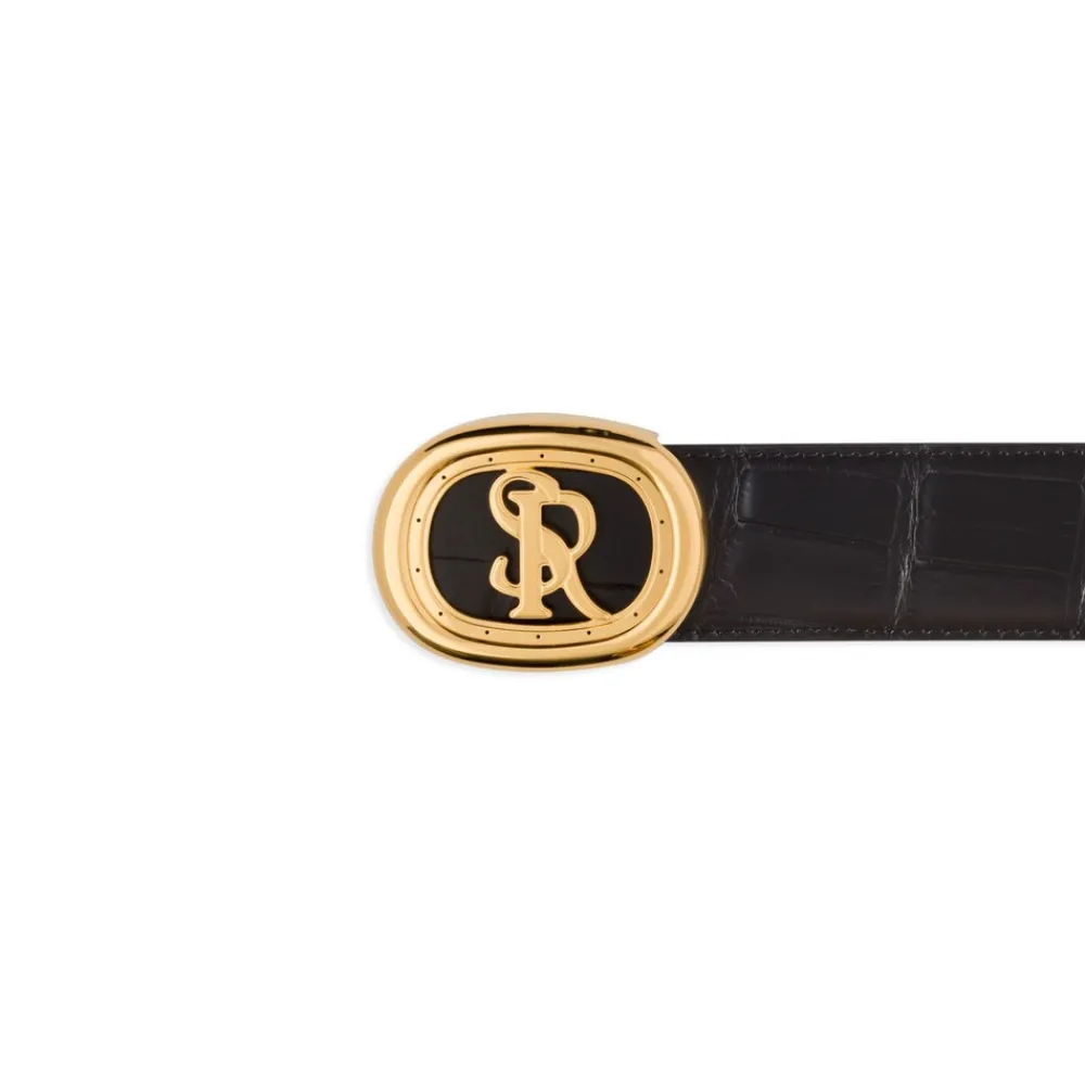 Fashion Matted Crocodile Leather Belt Belts