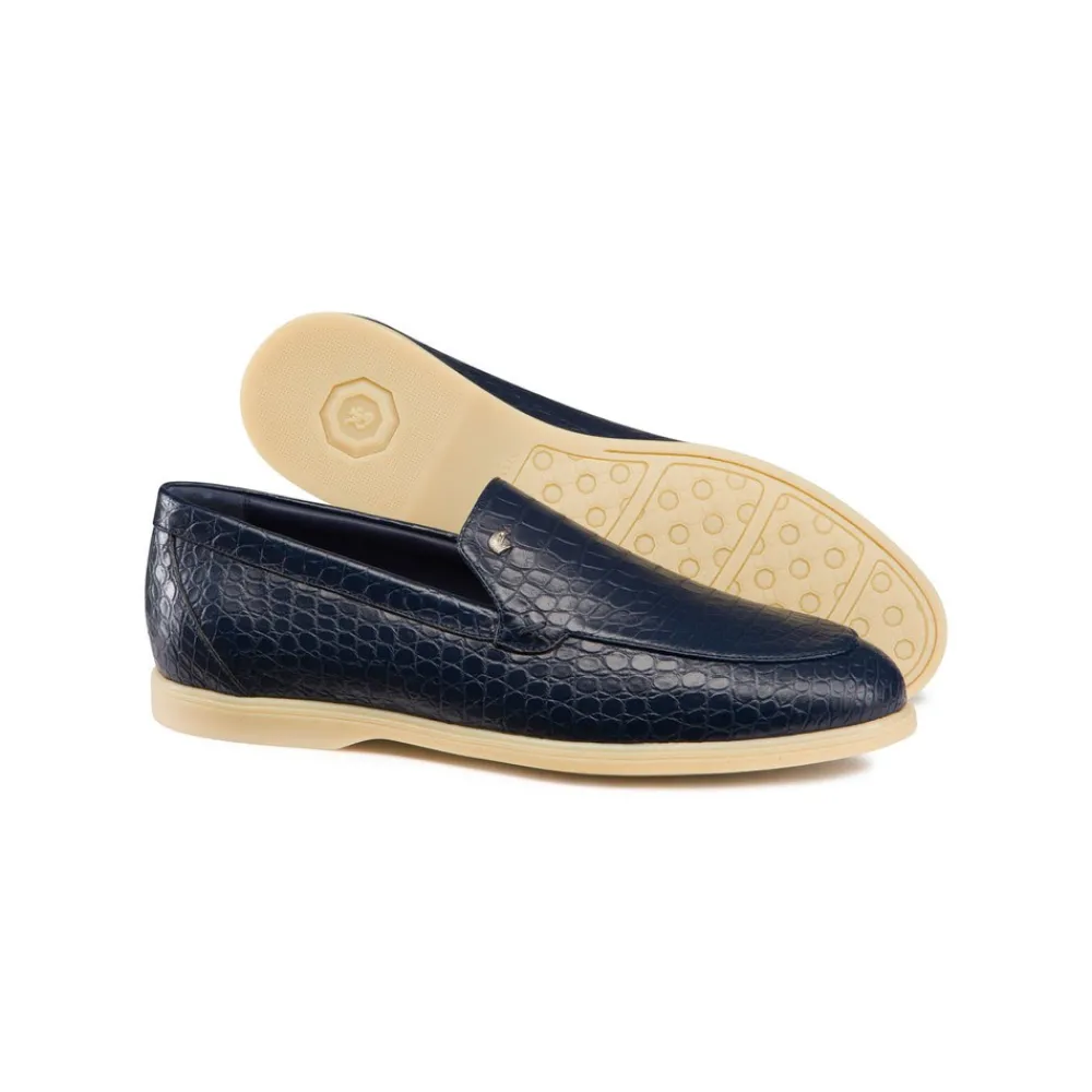 Cheap Matted Crocodile Leather Loafers Loafers