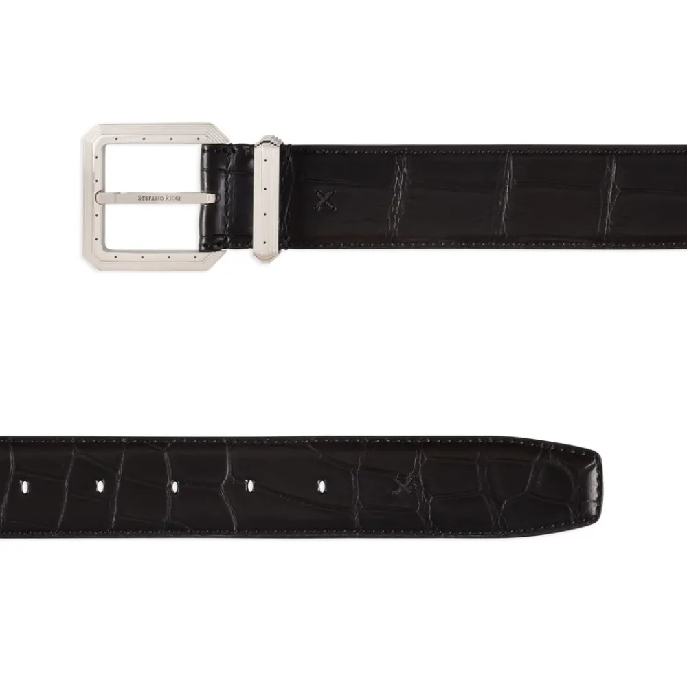 Discount Matted Crocodile Leather Belt Belts
