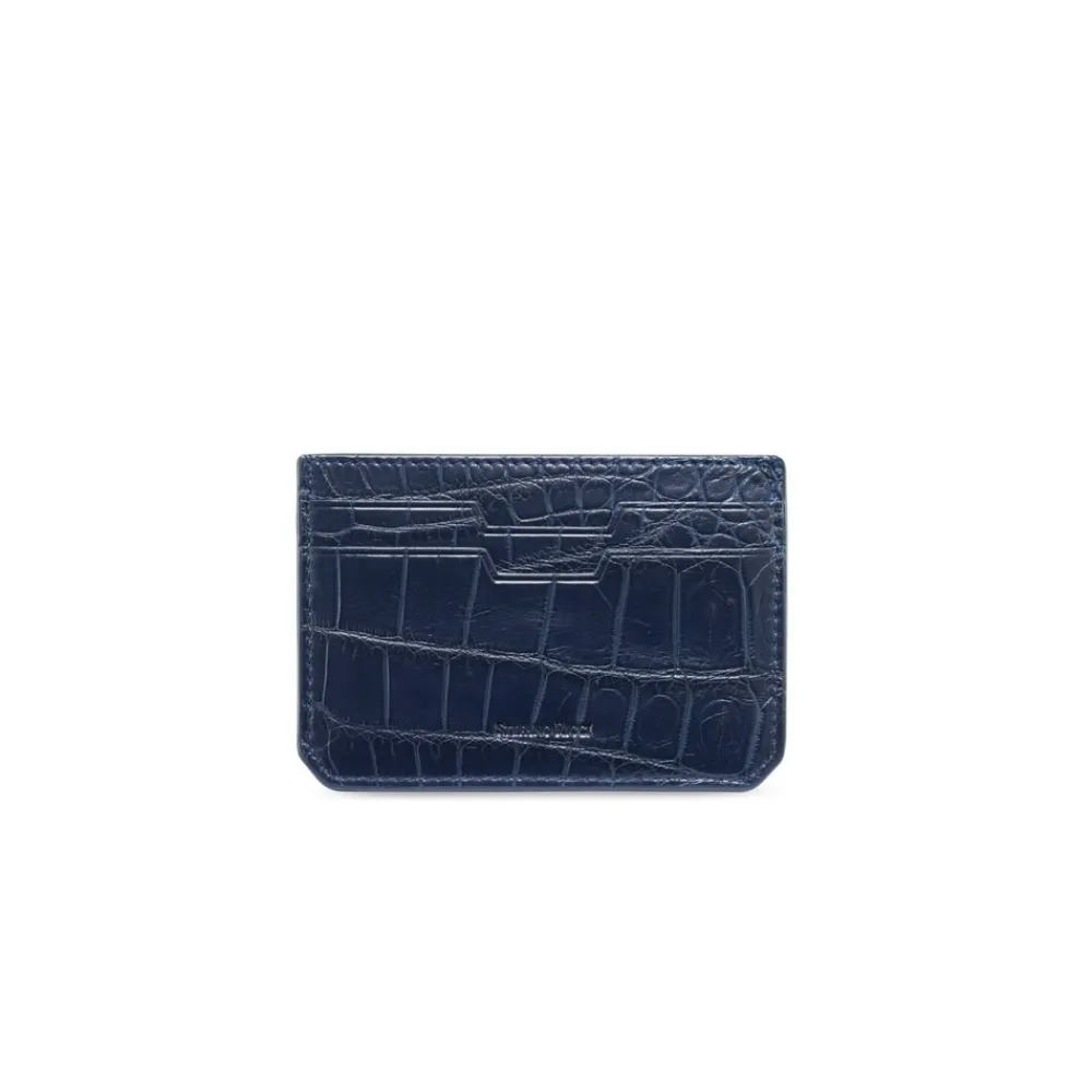 Flash Sale Matted Crocodile Leather Card Holder Small Leather Goods