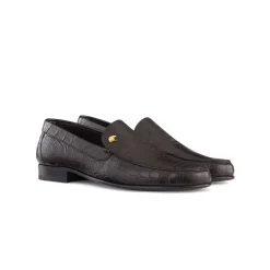 Online Matted Crocodile Leather Loafers Loafers