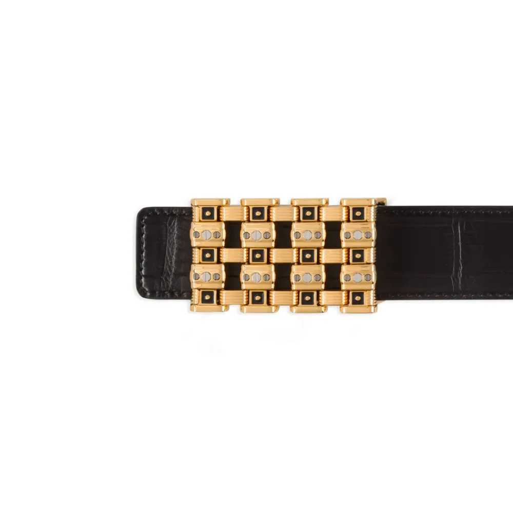 Discount Matted Crocodile Leather Belt Belts