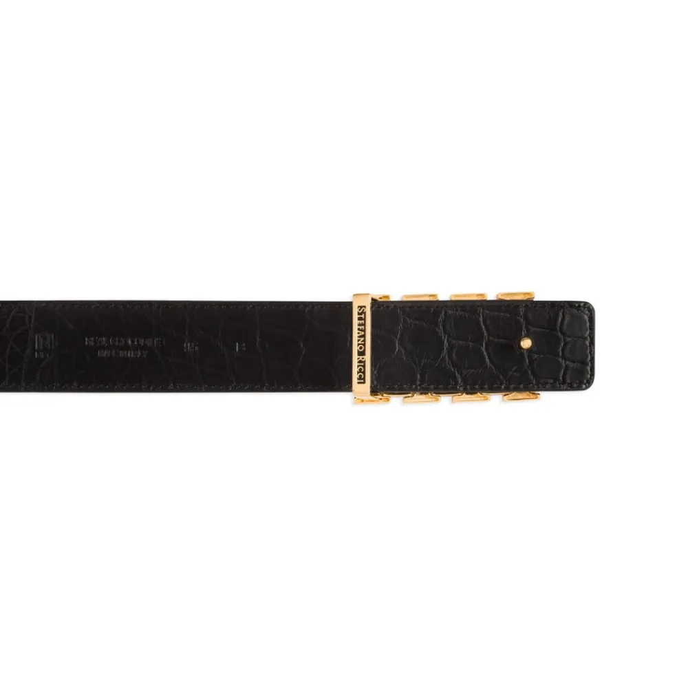 Discount Matted Crocodile Leather Belt Belts