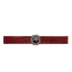 Flash Sale Matted Crocodile Leather Belt Belts